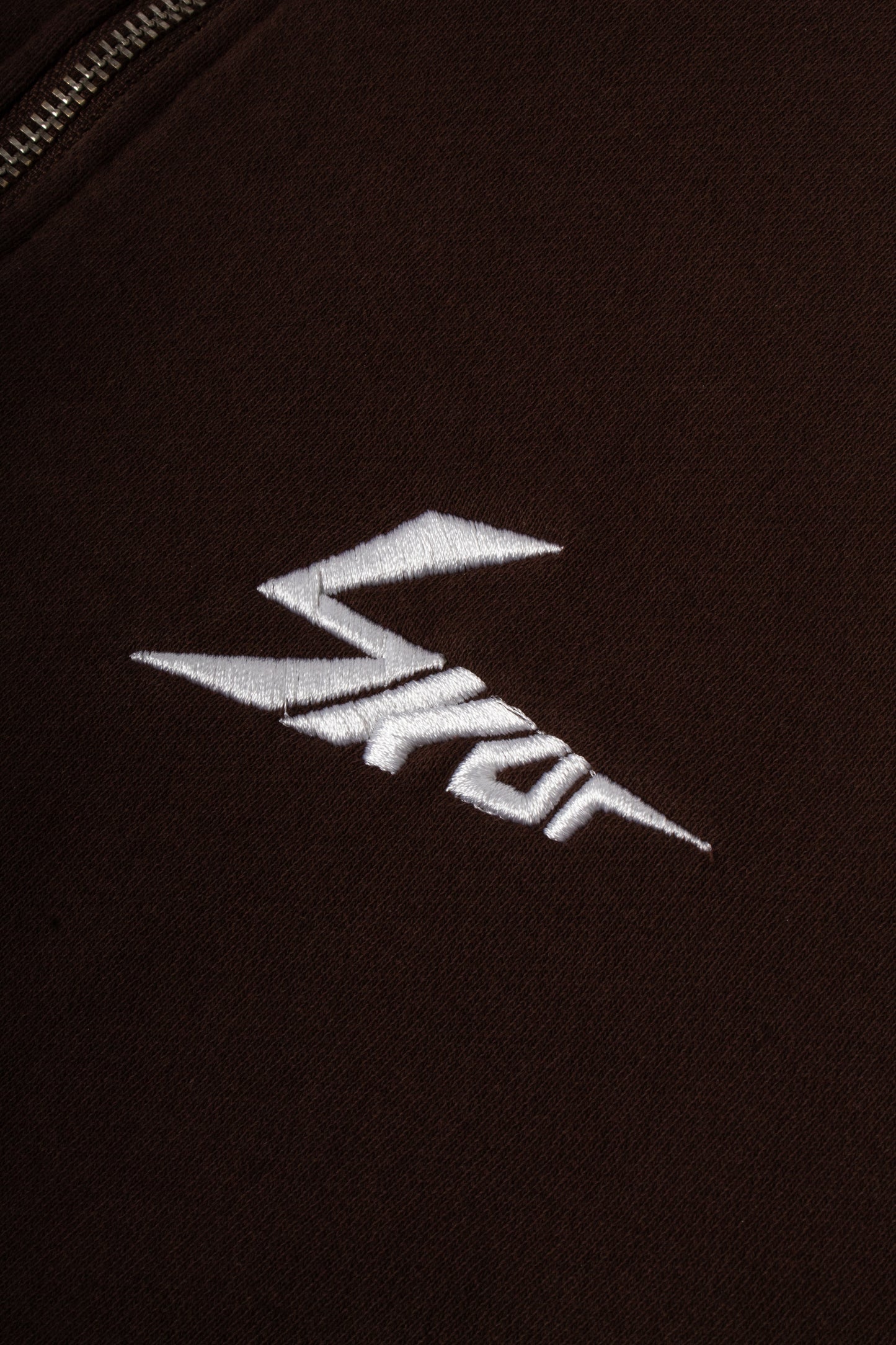 BROWN DOUBLE ZIP HOODIE