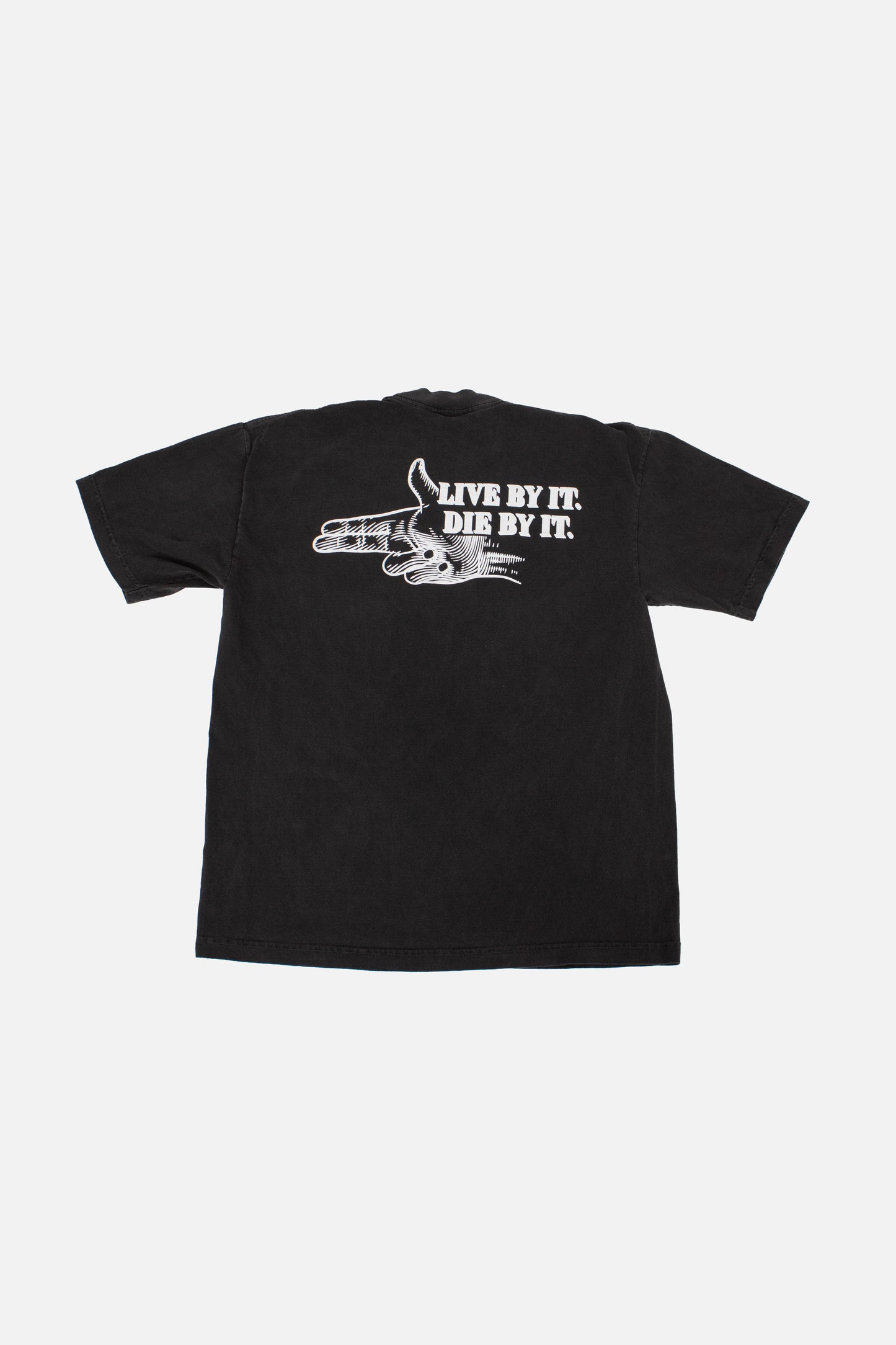 WASHED BLACK LIVE BY IT TEE