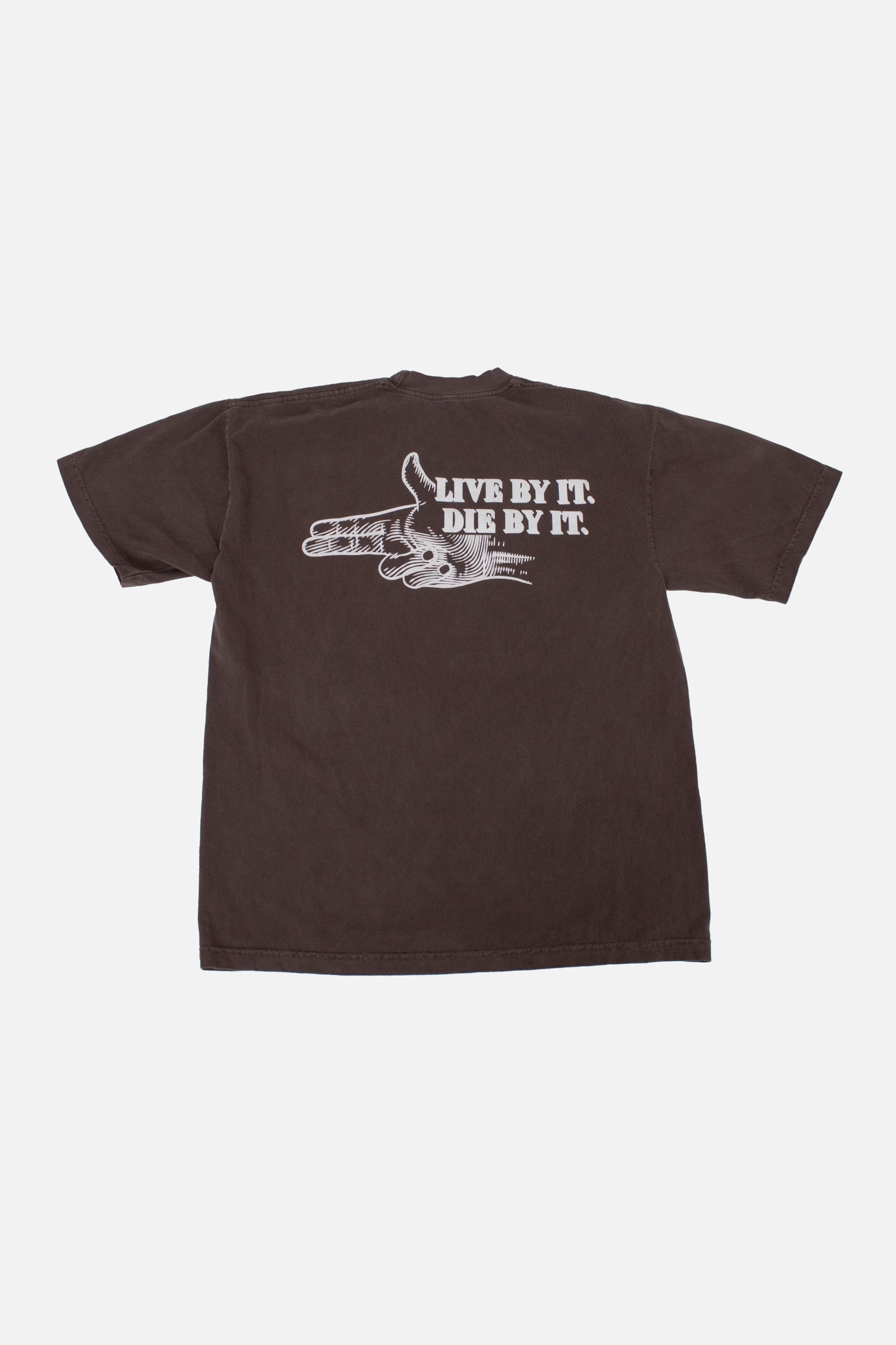 WASHED BROWN LIVE BY IT TEE