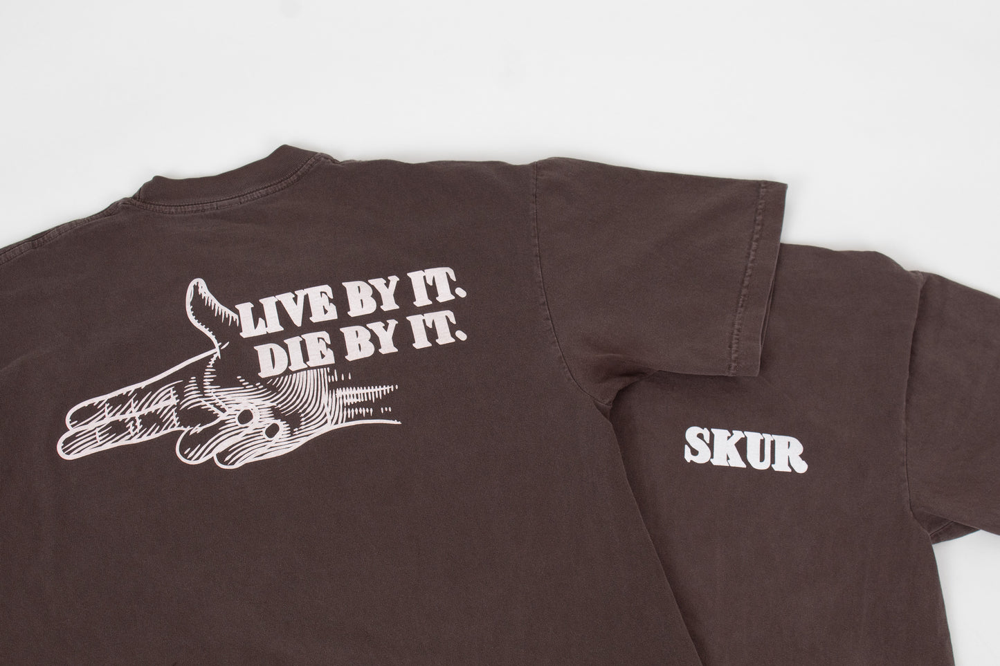WASHED BROWN LIVE BY IT TEE