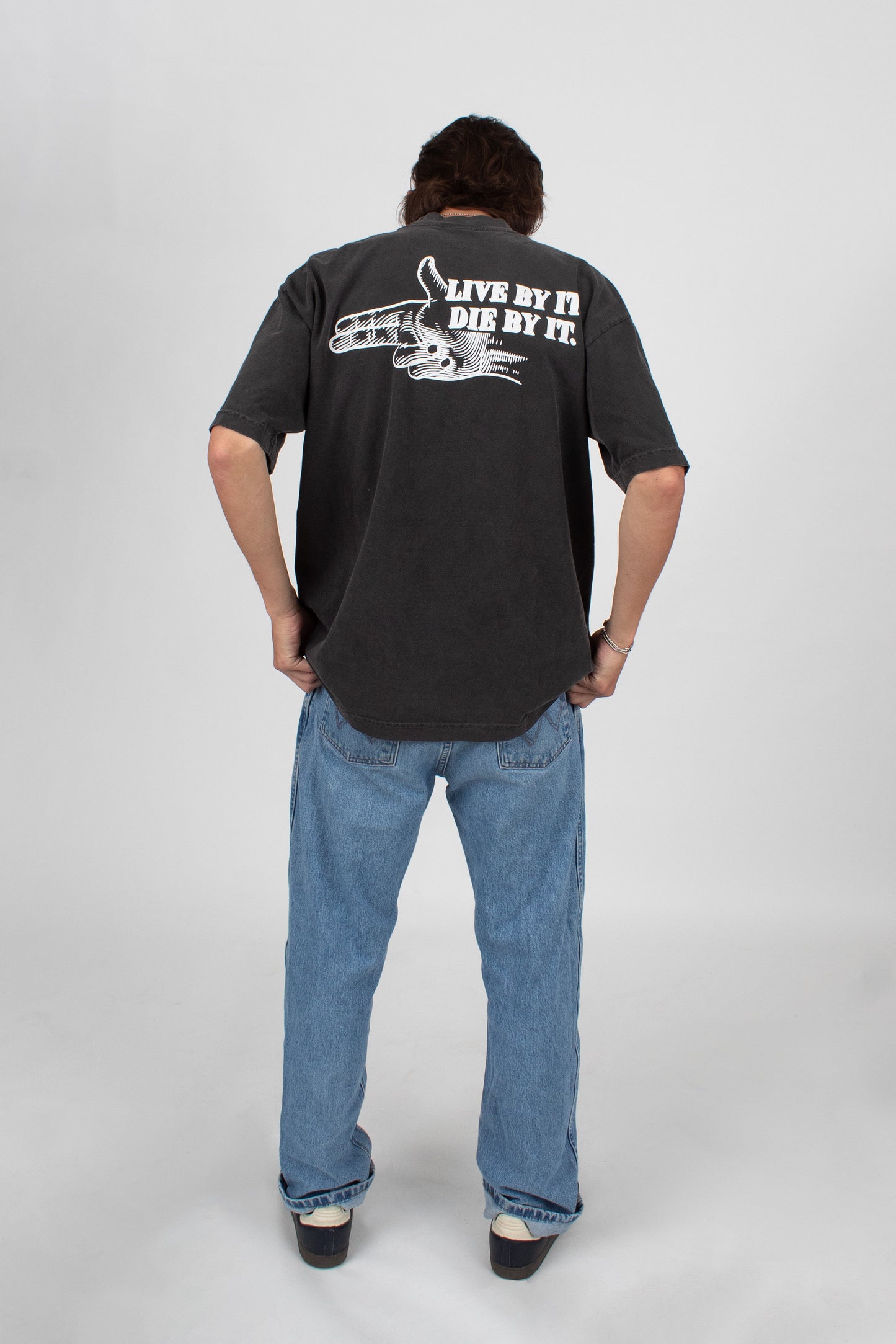 WASHED BLACK LIVE BY IT TEE